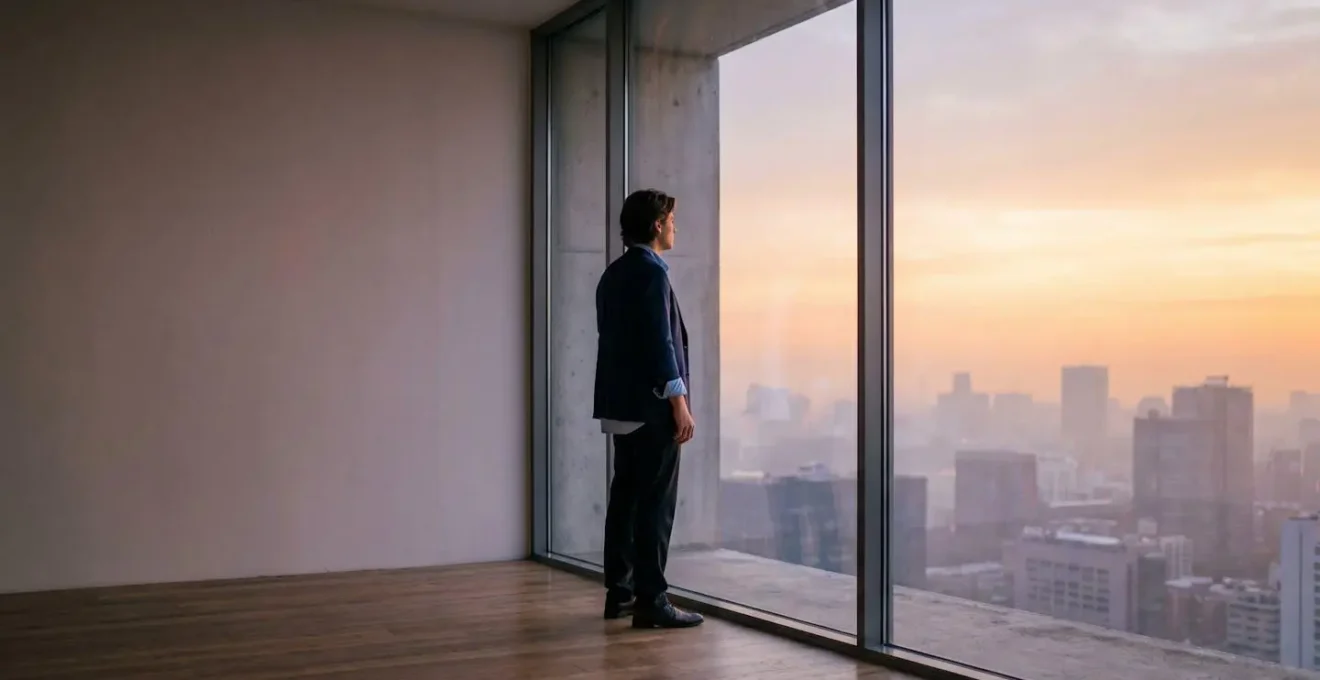 Un entrepreneur debout face à un horizon ouvert, symbolisant la resilience mentale apres plusieurs echecs entrepreneuriaux