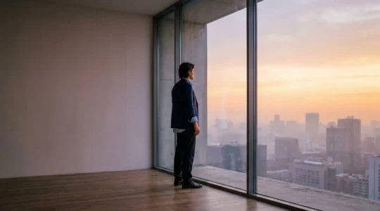 Un entrepreneur debout face à un horizon ouvert, symbolisant la resilience mentale apres plusieurs echecs entrepreneuriaux
