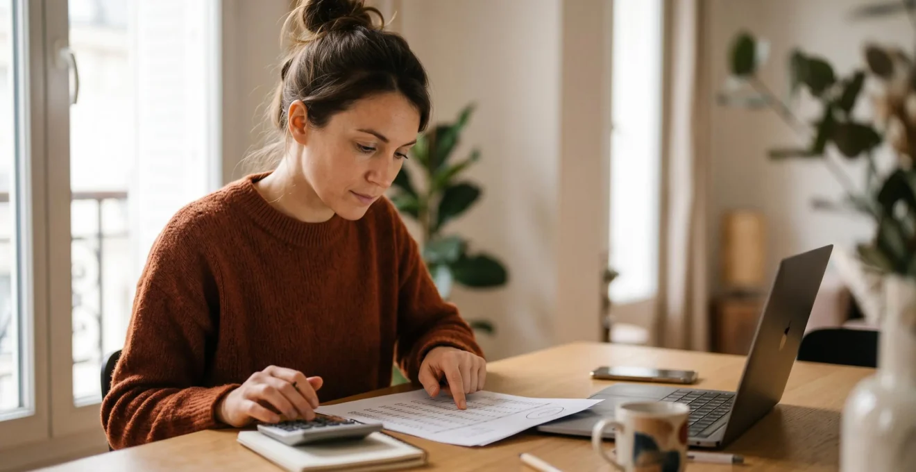 Professionnel consultant des documents financiers pour optimiser sa micro-entreprise en France